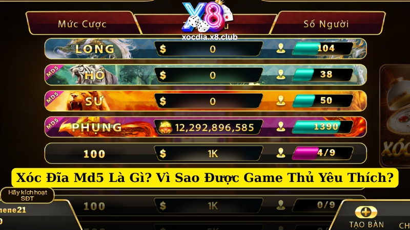 Xóc Đĩa Md5 Là Gì? Vì Sao Được Game Thủ Yêu Thích?
